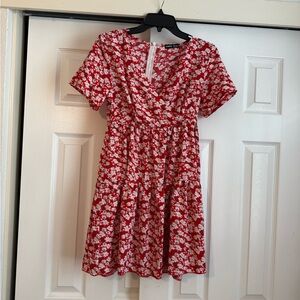 Red Floral Dress